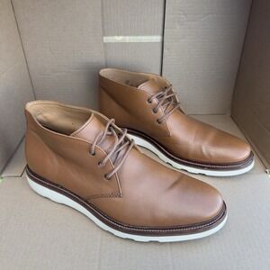 Coach G1416 Men's 10.5 Leather Chukka Boots Tan Brown Lace Up Casual Dress